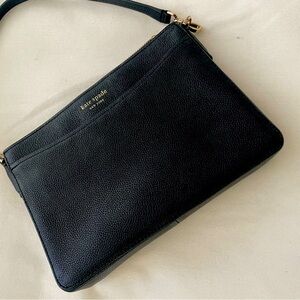 Black leather Kate Spade crossbody